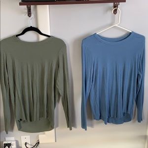 LIKE NEW Aerie Real Soft Long Sleeve Tees Size L